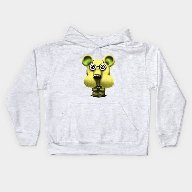 Yellow smart animal Kids Hoodie by Zlat